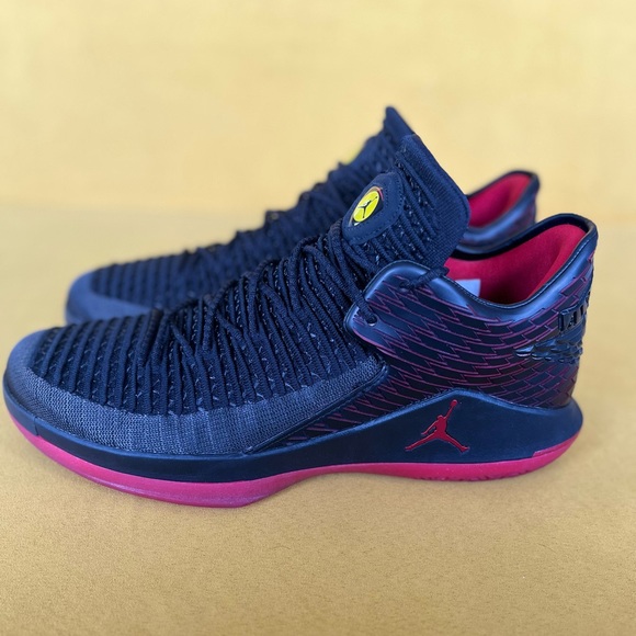 Air Jordan XXXII Low Black/ Gym Red-Tour Yellow Size 13 - Picture 4 of 8